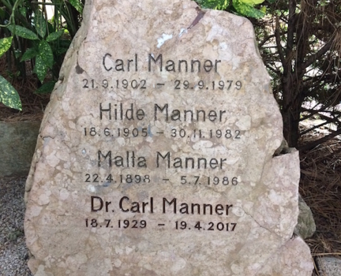 Felsen Grabstein Carl Manner